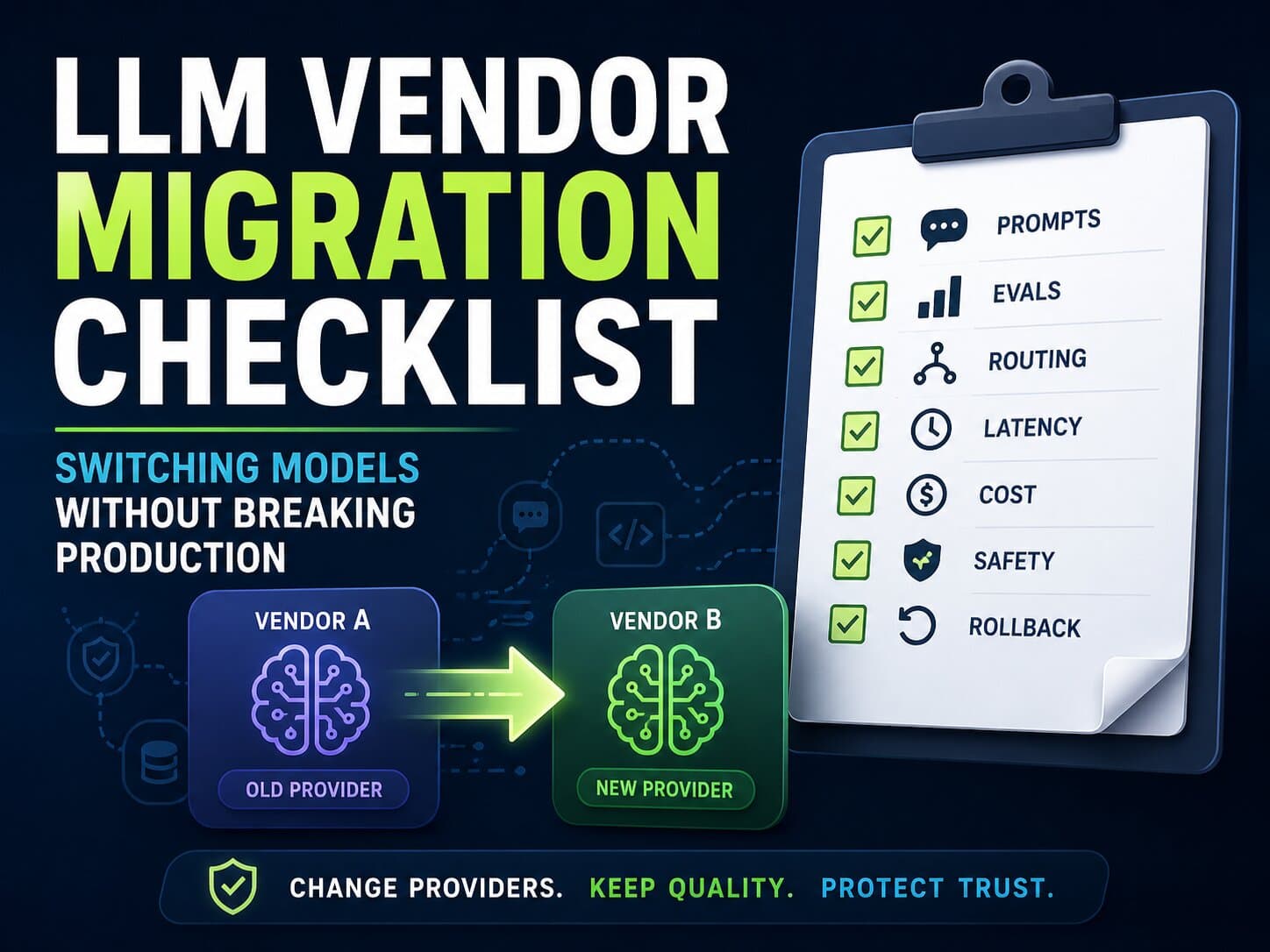 LLM Vendor Migration Checklist: Switching Models Without Breaking Production