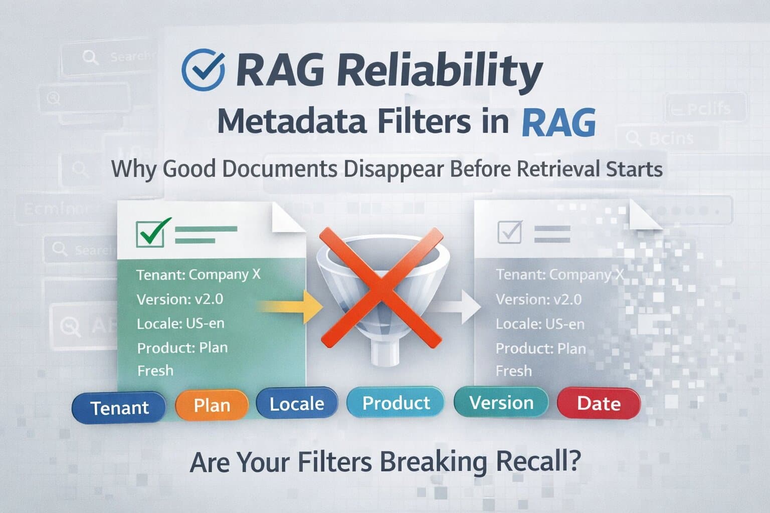 Metadata Filters in RAG: Why Good Documents Disappear Before Retrieval Starts