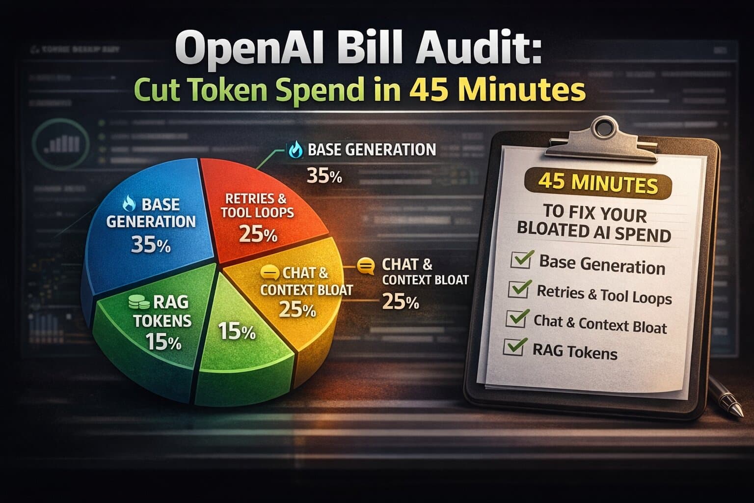 OpenAI Bill Audit in 45 Minutes: Find Retries, Tool Loops, and Context Bloat