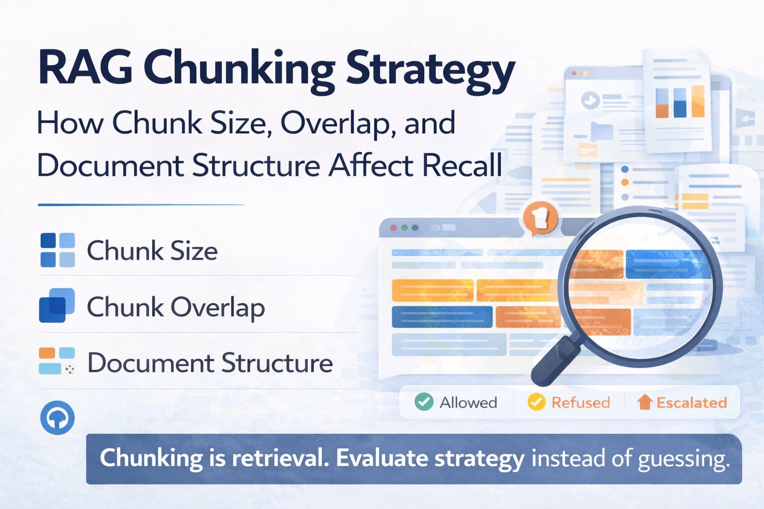 RAG Chunking Strategy: How Chunk Size, Overlap, and Document Structure Affect Recall