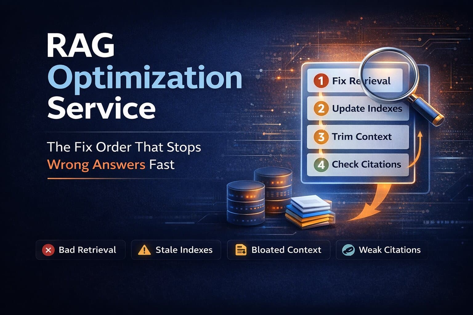 RAG Optimization Service: The Fix Order That Stops Wrong Answers Fast