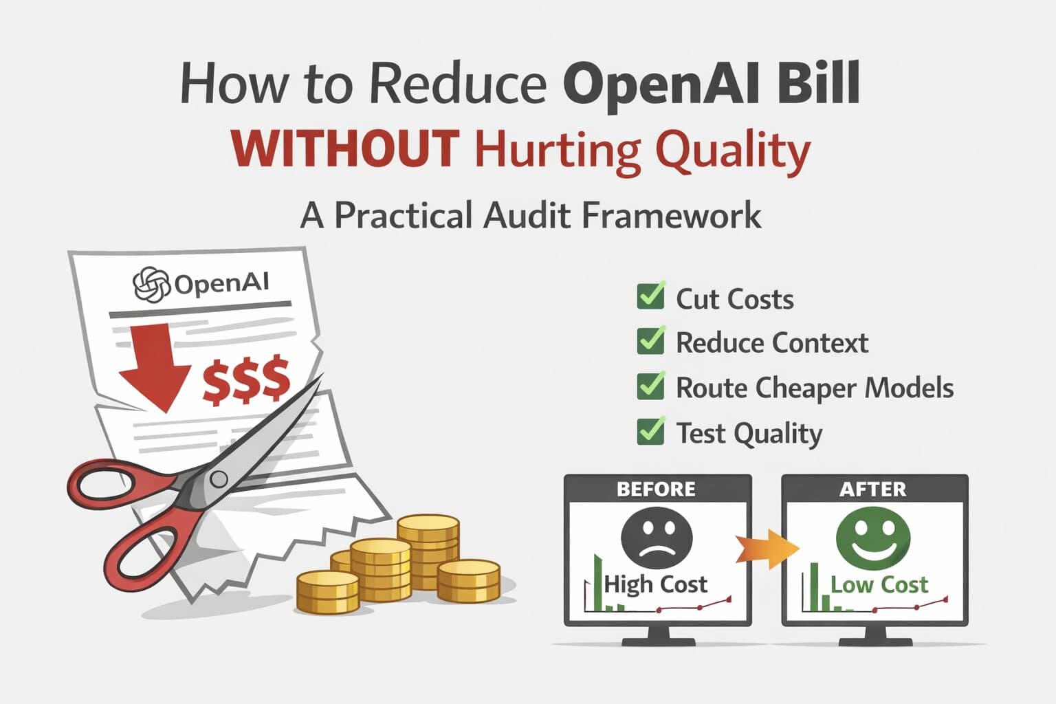 How to Reduce OpenAI Bill Without Hurting Quality: A Practical Audit Framework