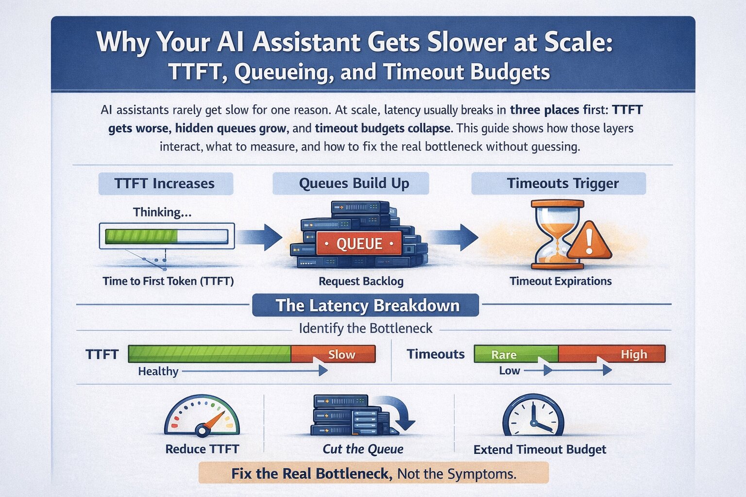 Why Your AI Assistant Gets Slower at Scale: TTFT, Queueing, and Timeout ...