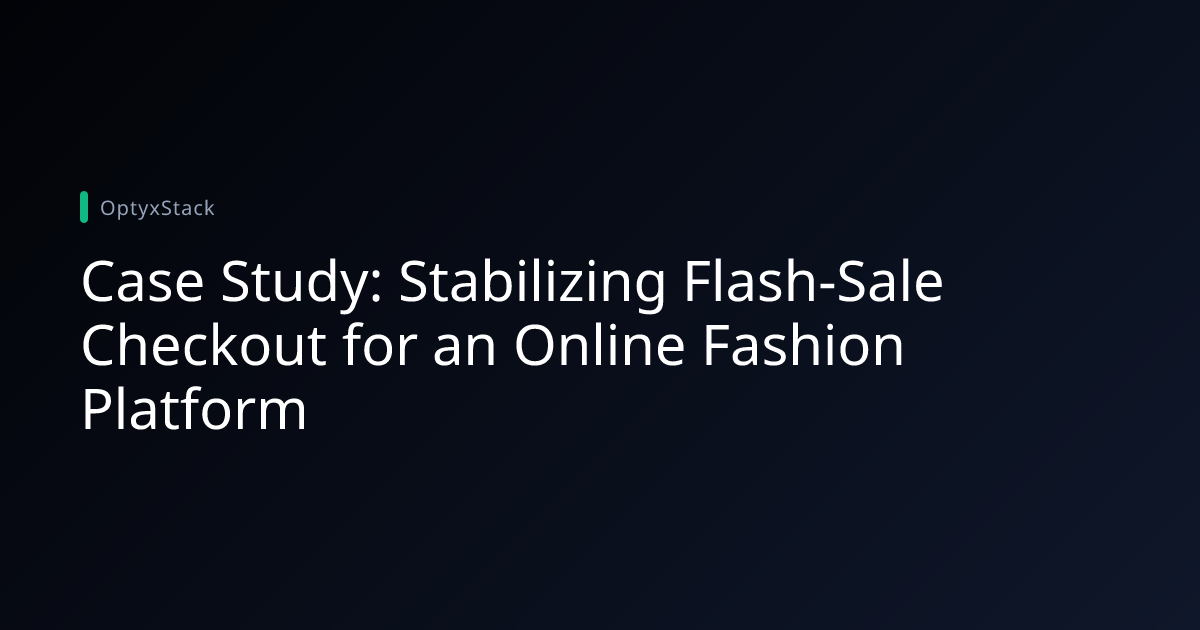 Case Study: Stabilizing Flash-Sale Checkout for an Online Fashion ...